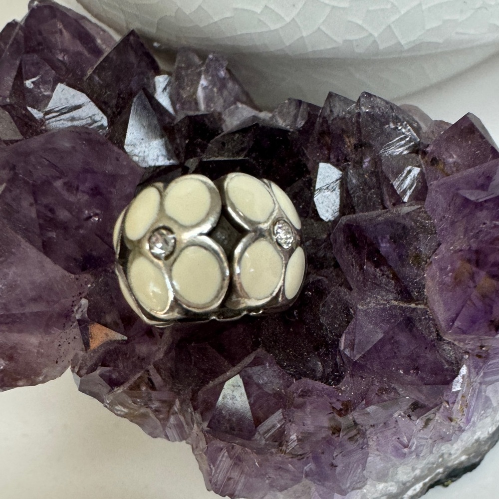 Brighton art deco flower bead charm